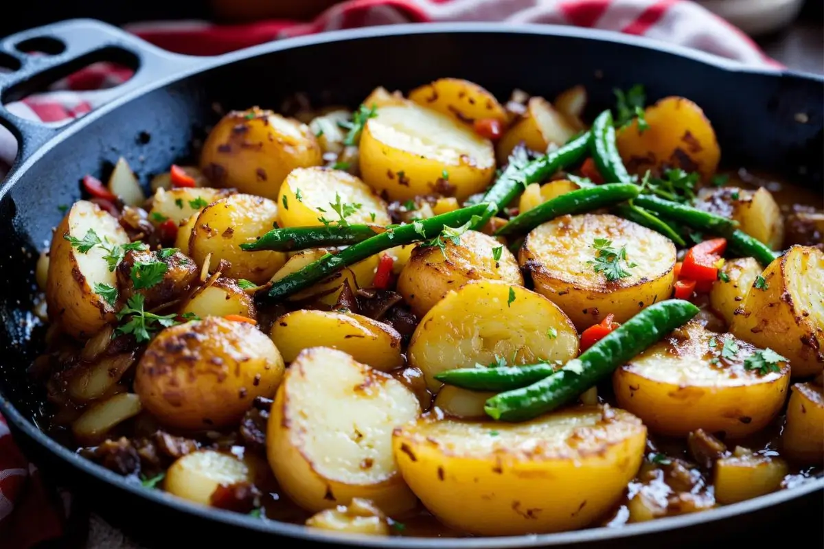 Smothered Potatoes and Onions