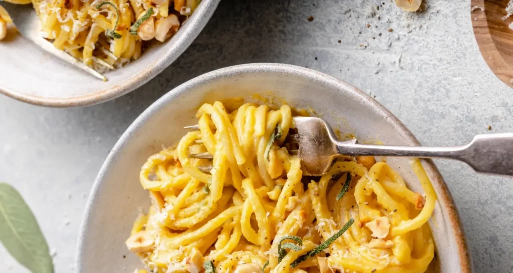 Creamy Butternut and Spaghetti Squash Pasta